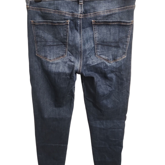 American Eagle Dark Blue NE(X)T Level Stretch Hi-Rise Jegging - Picture 4 of 8